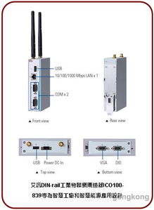 艾訊科技din rail工業(yè)物聯(lián)網(wǎng)閘道器ico100 839專為智慧工廠和智慧能源應(yīng)用設(shè)計(jì)